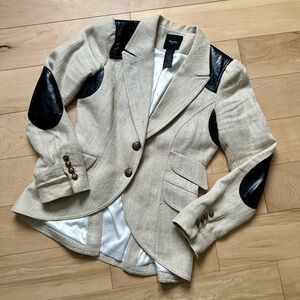Smythe Textured Cream and Black Blazer